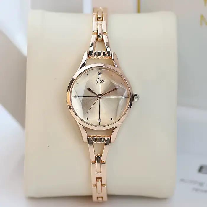 Femmes Bracelet montre élégante or Rose dames montres de luxe strass Simple mode femme Quartz relogio feminino