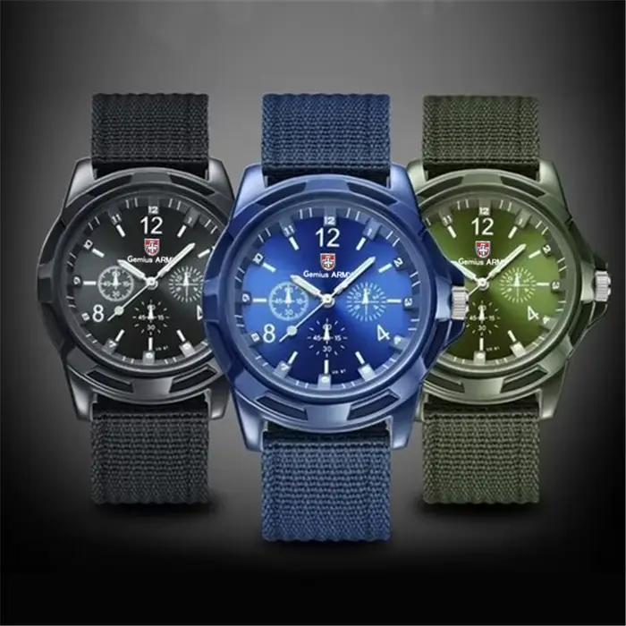Montre de sport homme en acier inoxydable avec bracelet nylon robuste et élégant pour entraînements et occasions spéciales