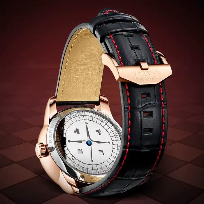 BONEST GATTI nouveaux hommes montre mécanique mouvement automatique cadran rotatif chiffres arabes Roulette