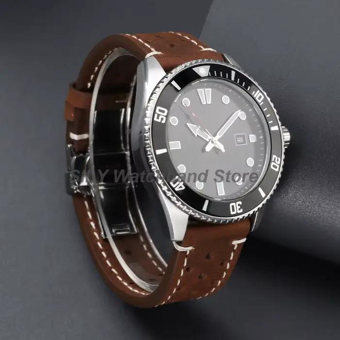 Bracelet de montre en cuir fait main vintage 18/19/20/21/22/24mm à libération rapide