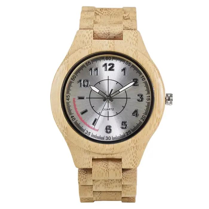 Montre-bracelet à Quartz Vintage en Santal pour Homme