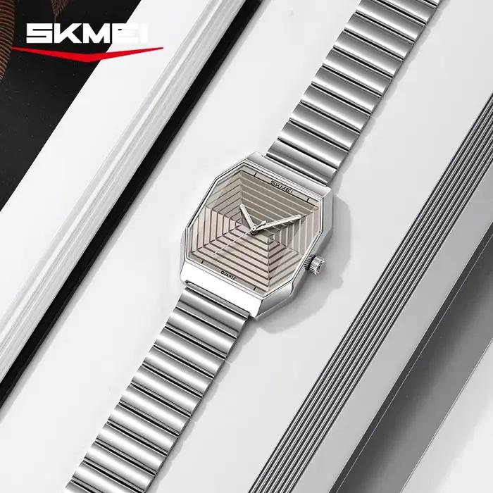 Montre à quartz Skmei 9393 élégante pour hommes avec mouvement à quartz et design unique en acier inoxydable pour occasions spéciales