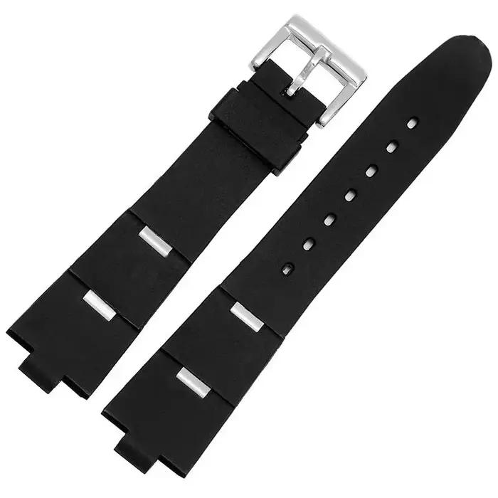 Bracelet de montre en caoutchouc noir