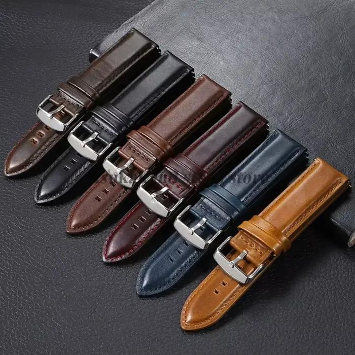 18mm 20mm 22mm 24mm 26mm bracelet de montre en cuir véritable à dégagement rapide
