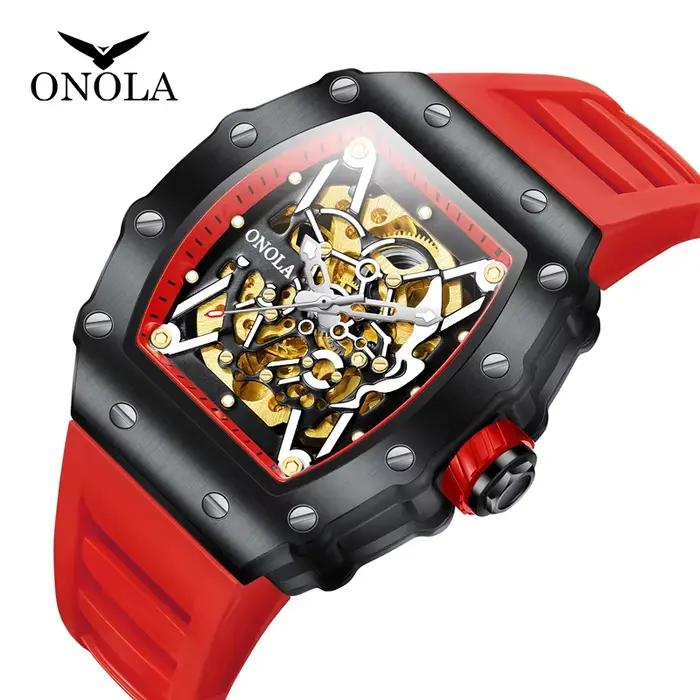 Montre de luxe hommes marque ONOLA automatique mécanique