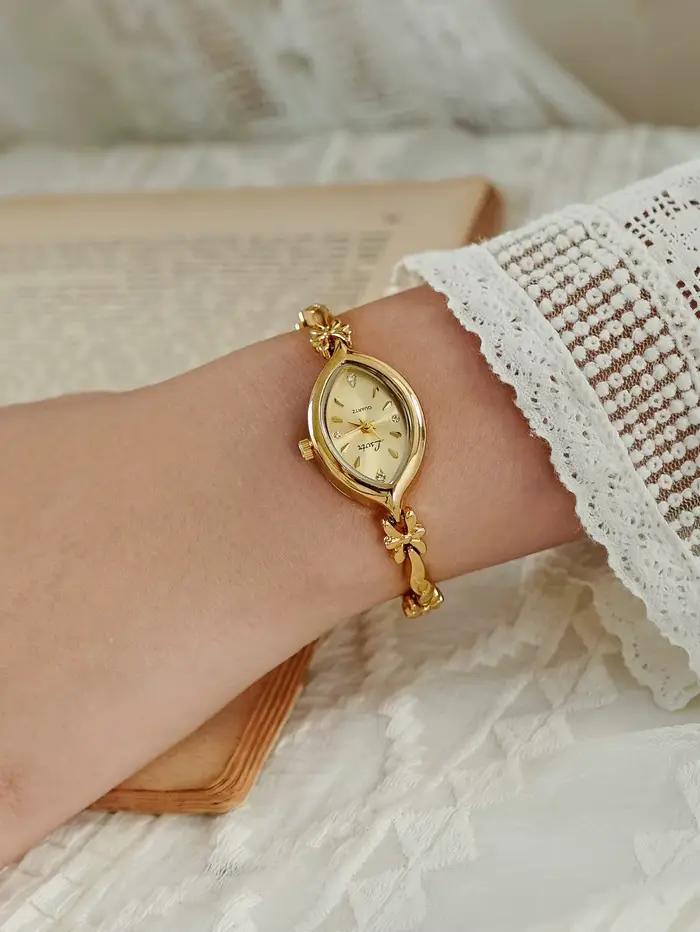 1 pièce de nouvelle montre pour femme à petit cadran en or rétro français