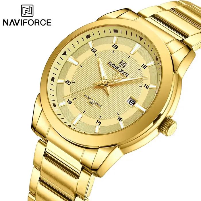 2024 Top marque NAVIFORCE hommes montres bracelet en acier inoxydable décontracté mâle Quartz sport montre-bracelet de luxe étanche Date horloge