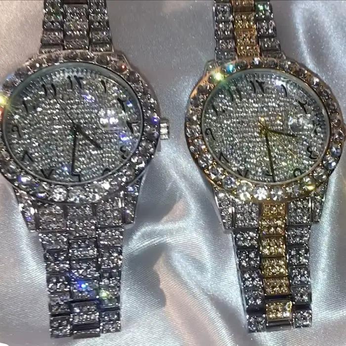 Montre de luxe en strass pour femmes