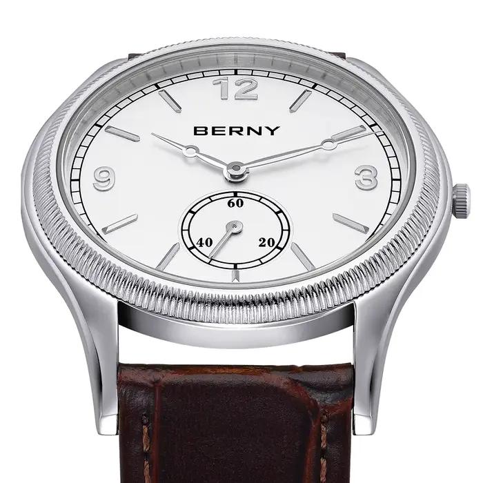 Montre BERNY Quartz Élégante Hommes Occasions Spéciales Casual Bronze Café Multicolore Rose