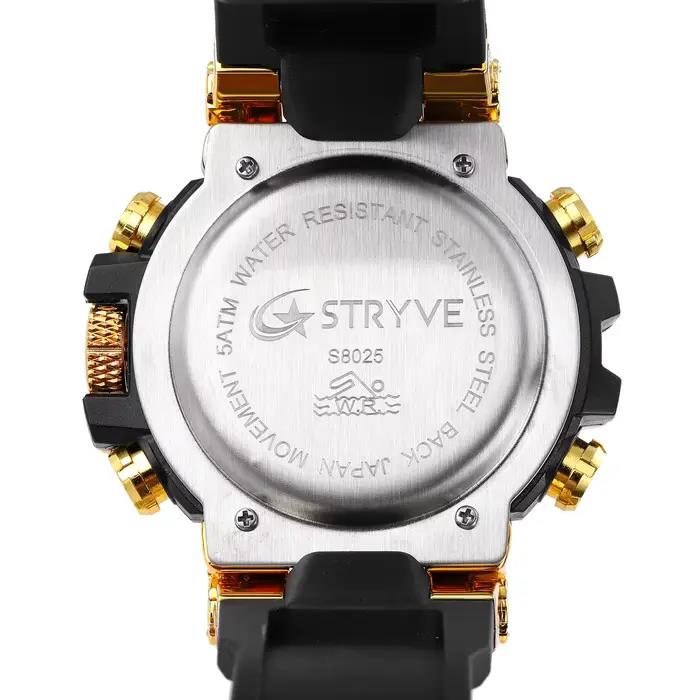 Montre STRYVE S8025 Sport Chronographique Quartz avec Calendrier Complet et Fonctionnalités Multiples Occasions Spéciales Homme