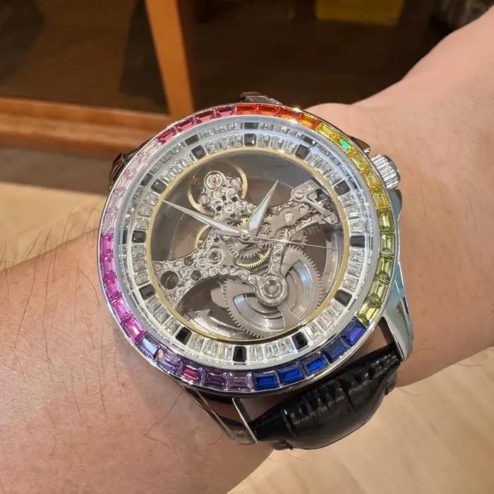 Montre automatique squelette de luxe AOKULASIC pour homme