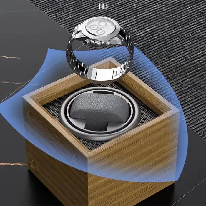 Remontoir électrique en bois pour montres automatiques moteur silencieux Mabuchi support rotatif alimentation USB design élégant pour homme et femme occasions spéciales