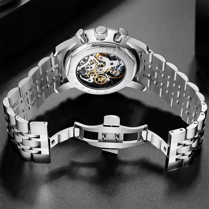 Montre SEAKOSS Chronographe 1963 Mécanique Manuelle Acier Inoxydable Pour Homme Occasions Spéciales Résistante à l'Eau