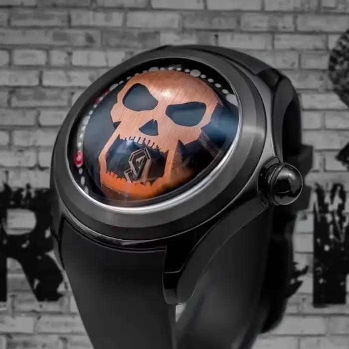 Montre mécanique automatique pour homme Skull Bubble