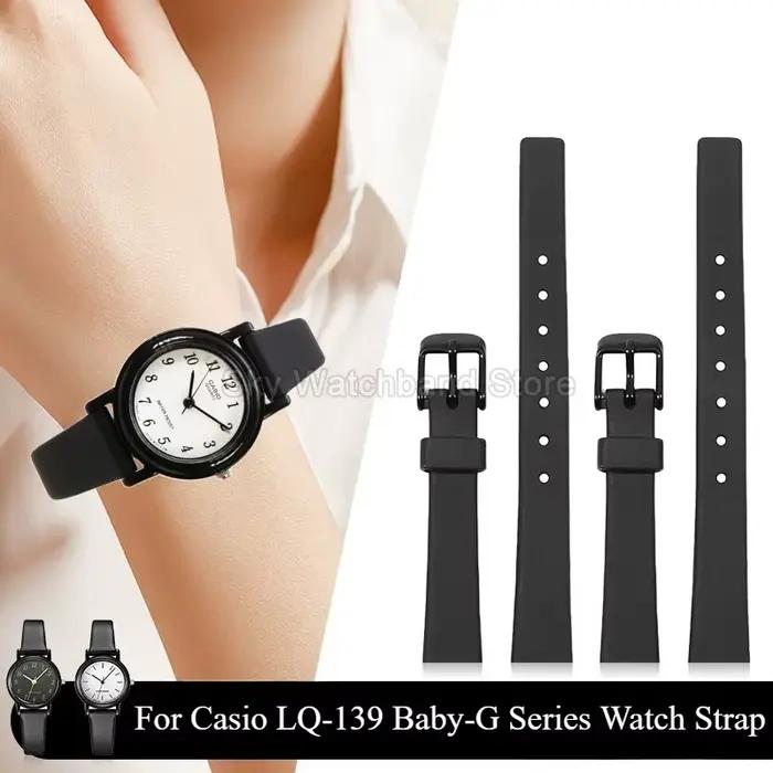 Pour Casio bracelet de montre en résine exquise LQ-139 petite