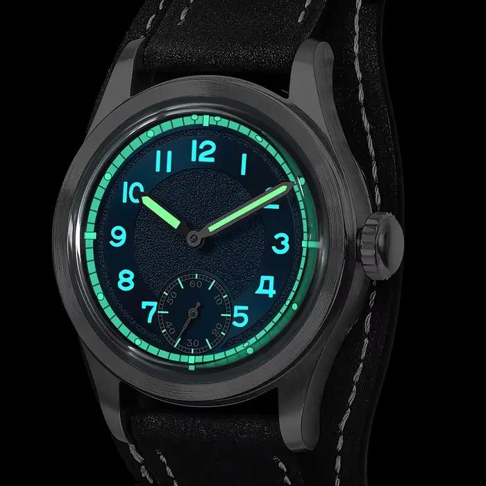 Montre de terrain vintage Boderry HOU H1 - Montre-bracelet mécanique automatique - Cadeau d'anniversaire élégant pour homme - Parfait pour un petit ami