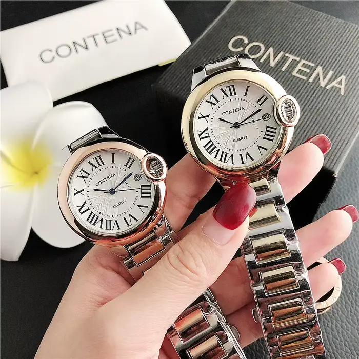 Montre TINUORA en acier inoxydable élégante avec affichage de calendrier pour femmes occasions spéciales