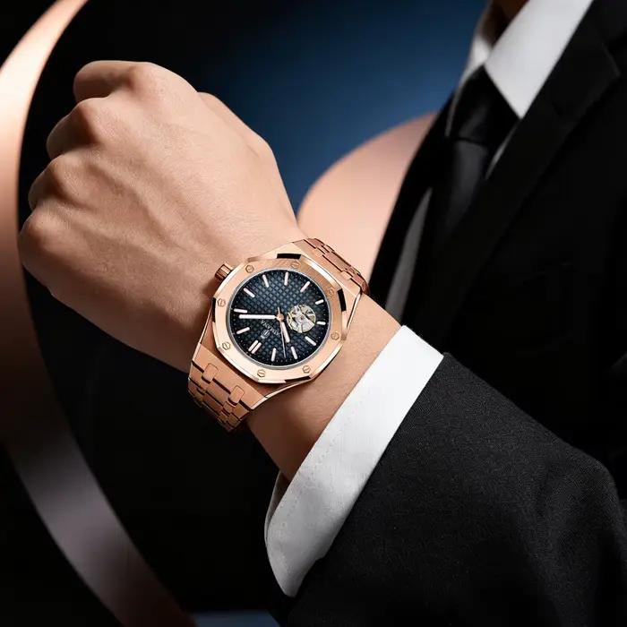 AIMANA Montre mécanique automatique de luxe pour homme