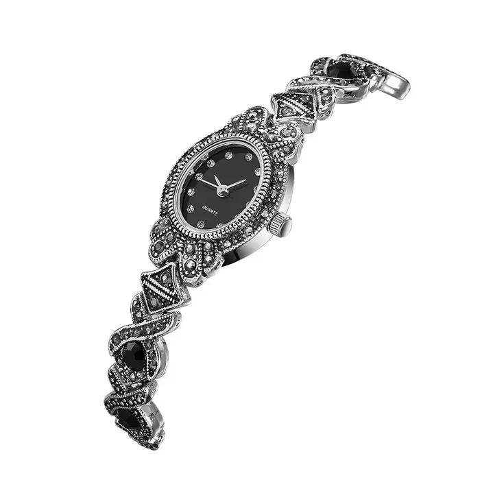 Montre Vintage Tendance à Quartz avec Strass