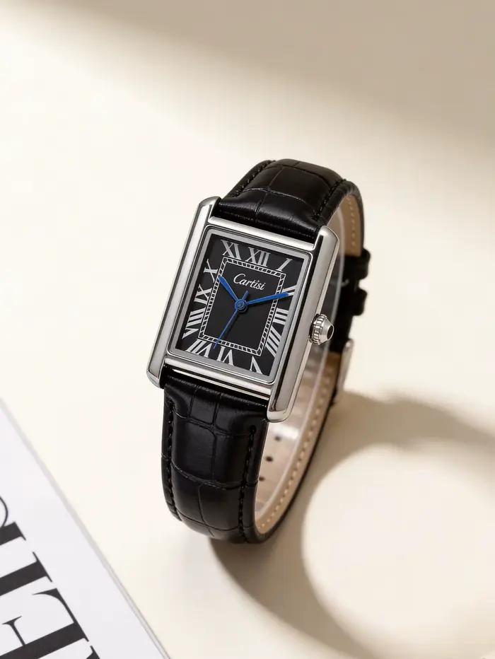 Montre à Quartz rectangulaire pour femmes et filles