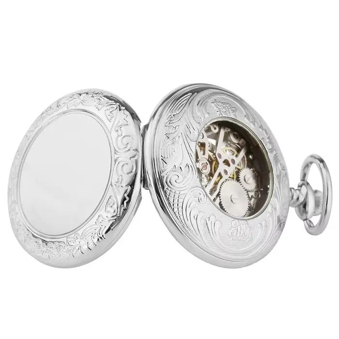 Montre de poche Antique en argent mécanique