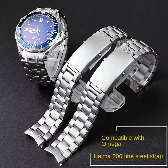 Bracelet de montre en acier inoxydable solide pour homme