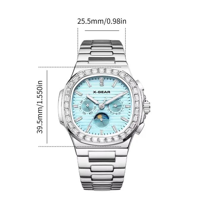 Montre-bracelet automatique mécanique pour homme Fashion Square