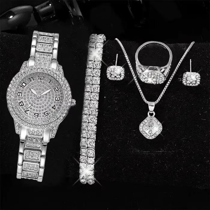 Montre RUNERR en acier avec lettres romaines en diamant élégante pour homme et femme occasions spéciales