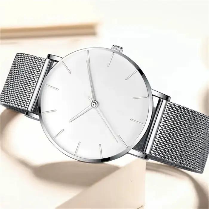 Montre TVK en acier inoxydable pour homme, bracelet en acier inoxydable, mouvement quartz, résistance aux chocs, style mode et décontracté, parfait pour toutes occasions