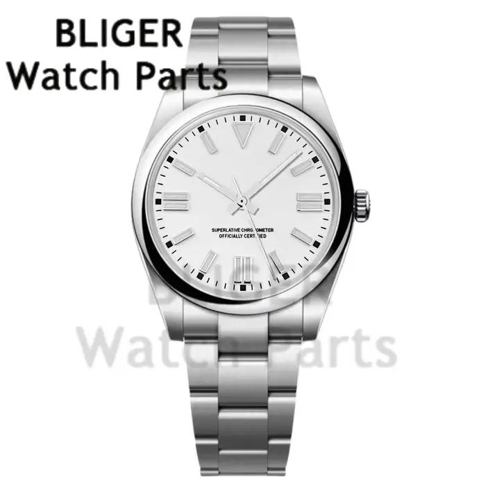 Montre personnalisée pour hommes 36mm/39mm NH35A PT5000 montre-bracelet mécanique lunette ronde lumineuse bracelet