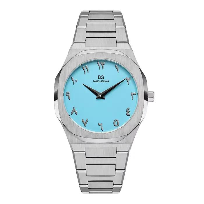 Montre de luxe arabe à quartz avec bracelet en acier inoxydable 316