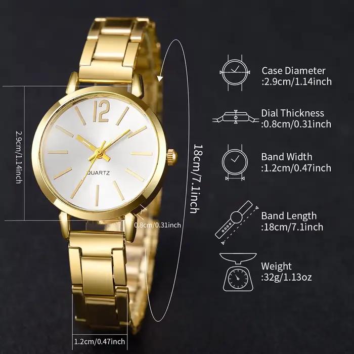 6 pièces/ensemble montre pour femme mode bracelet en acier inoxydable montres à Quartz analogiques coeur ensemble de bijoux (sans boîte)