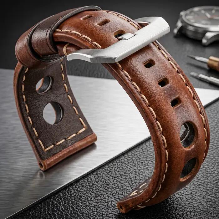 Bracelet de montre en cuir de vache