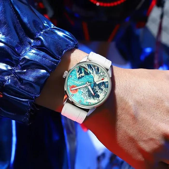 AILANG 2026 Nouvelle montre automatique de luxe blanche pour hommes NH36A