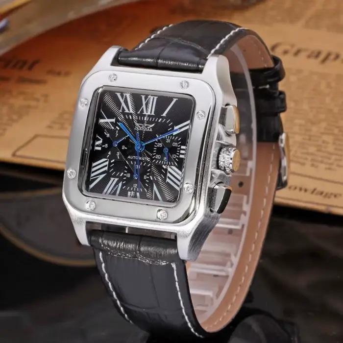 Nouvelle montre mécanique automatique carrée de luxe haut de gamme pour hommes