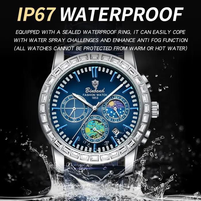 Montres à quartz chronographe BINBOND pour hommes