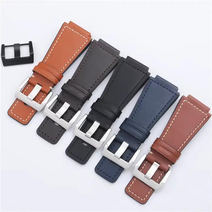 Bracelet de montre en cuir de veau de qualité supérieure 24mm