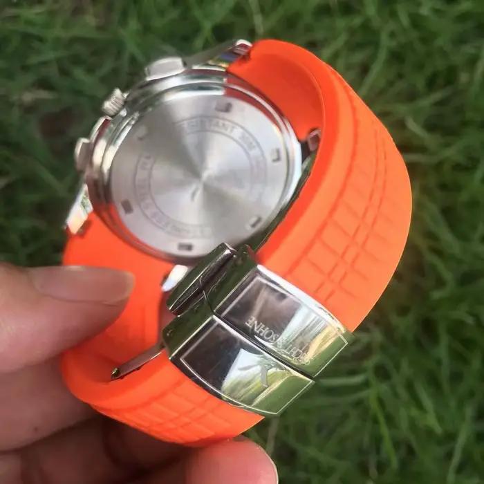 Montre Specht & Söhne en acier inoxydable avec bracelet en caoutchouc, résistante à l'eau, mouvement à quartz, chronographe, pour homme, sport, luxe, polyvalente, occasions spéciales