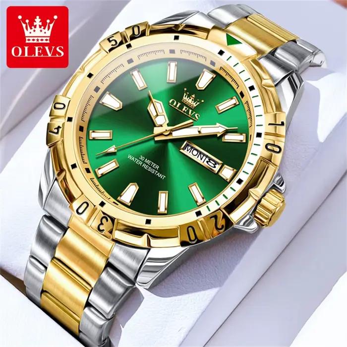 Montre-bracelet à quartz OLEVS 5560 de marque haut de gamme pour hommes