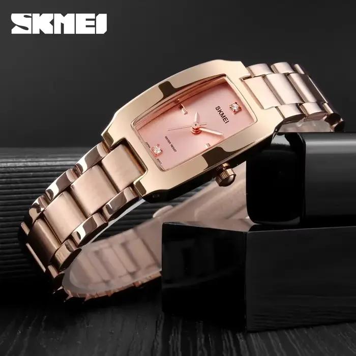 Montre Luxe pour Femmes Acier Inoxydable Quartz Étanche Occasions Spéciales Activités Sportives