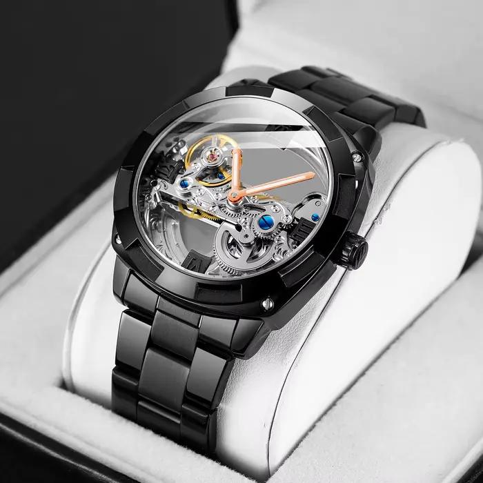 Seton Tourbillon-Montre mécanique étanche pour homme