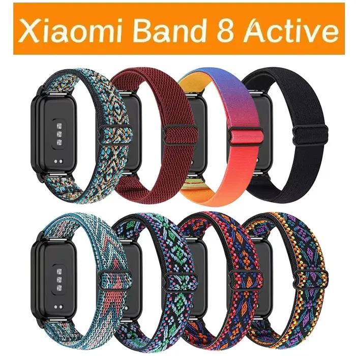 Bracelet de montre élastique en acier inoxydable pour Xiaomi Mi Band 8, sangle active, polyvalent pour homme et femme, adapté aux activités physiques, idéal pour offrir