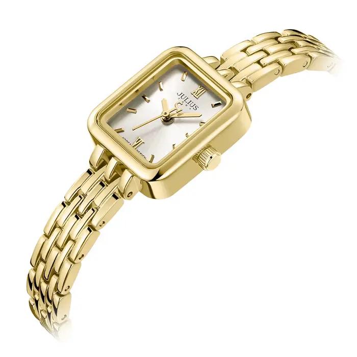 Montre Julius en acier inoxydable bracelet résistant à l'eau pour femmes élégantes et casual style mode quartz occassions spéciales