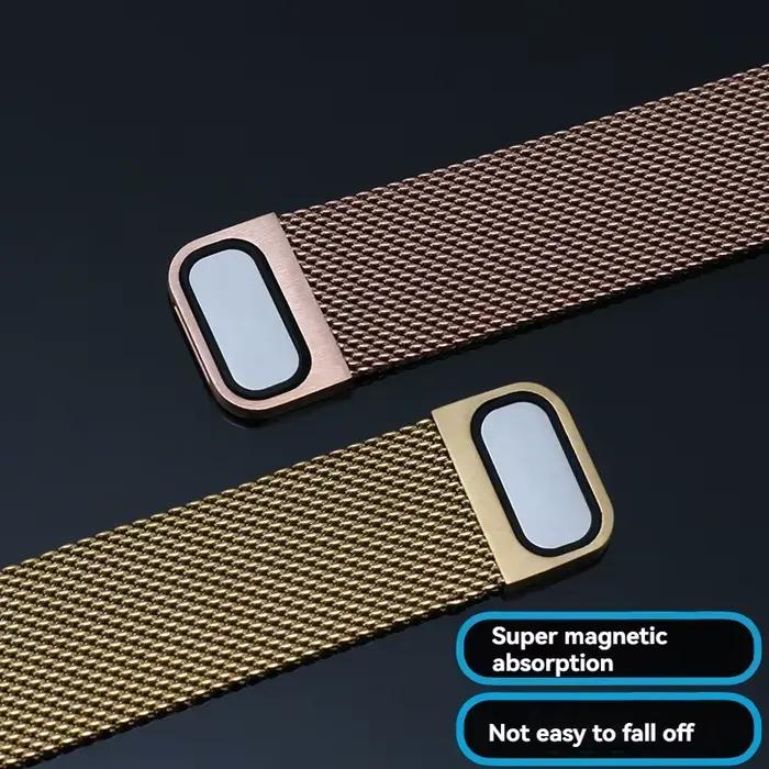 Bracelet de montre magnétique en maille milanaise pour hommes et femmes