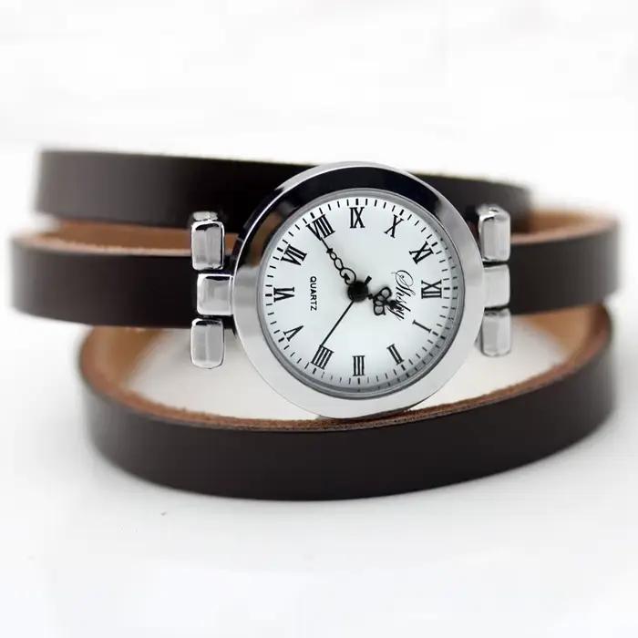 Shsby nouvelle mode vente chaude femmes longue en cuir femme montre ROMA Vintage