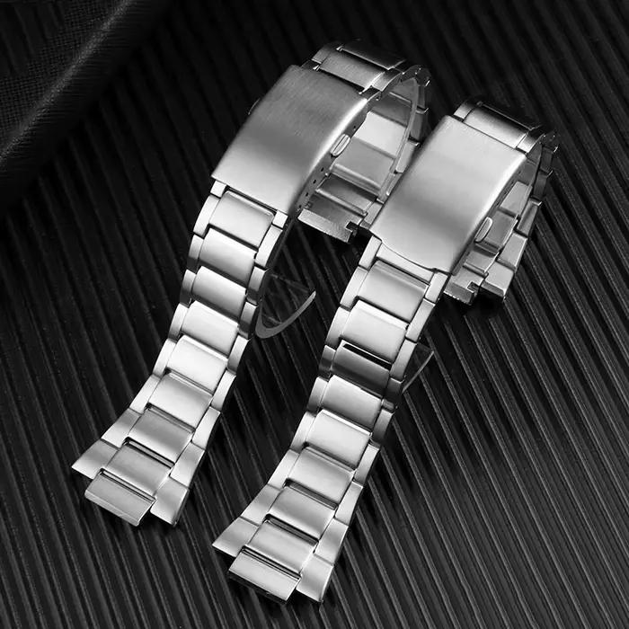 Bracelet de montre en acier inoxydable massif d'affaires pour mol Edifice série EFB-680