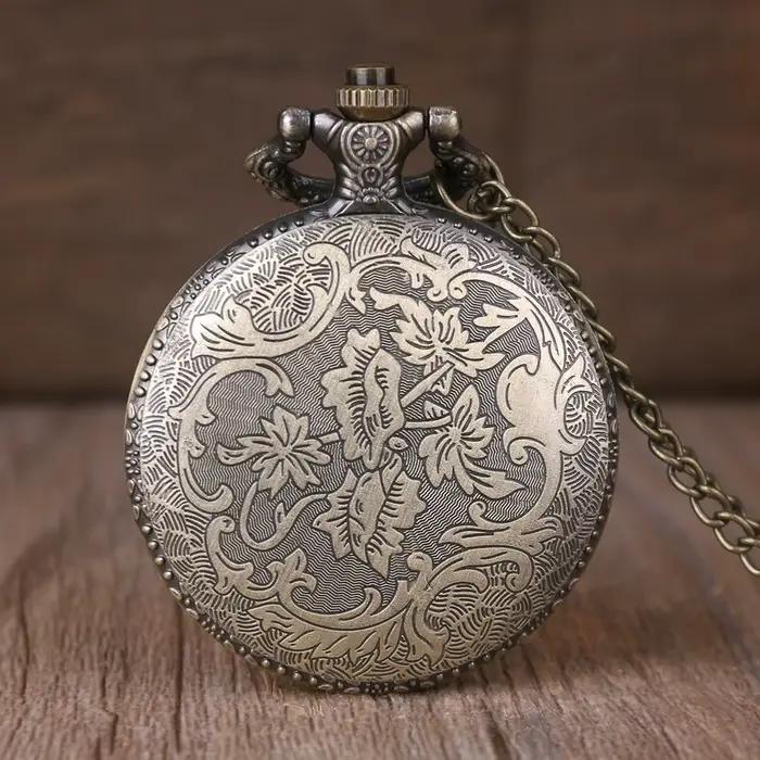 Montre de poche arbre de vie en Bronze pour hommes et femmes