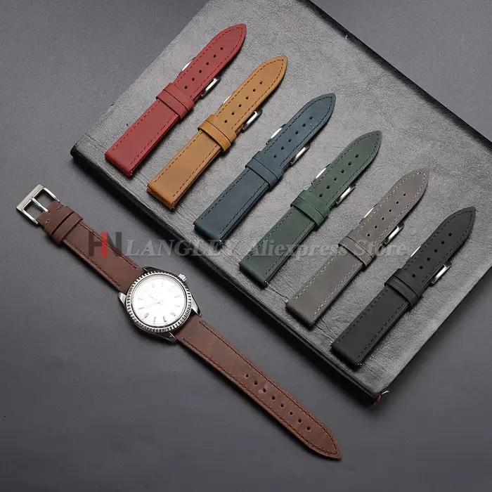 Bracelet de montre en cuir de veau véritable