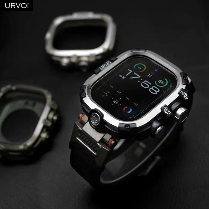 URVOI couverture complète pour Apple Watch Ultra 3 2 pare-chocs dur GWG protecteur d'écran étanche gshock design boîtier de montre classique 46 49mm