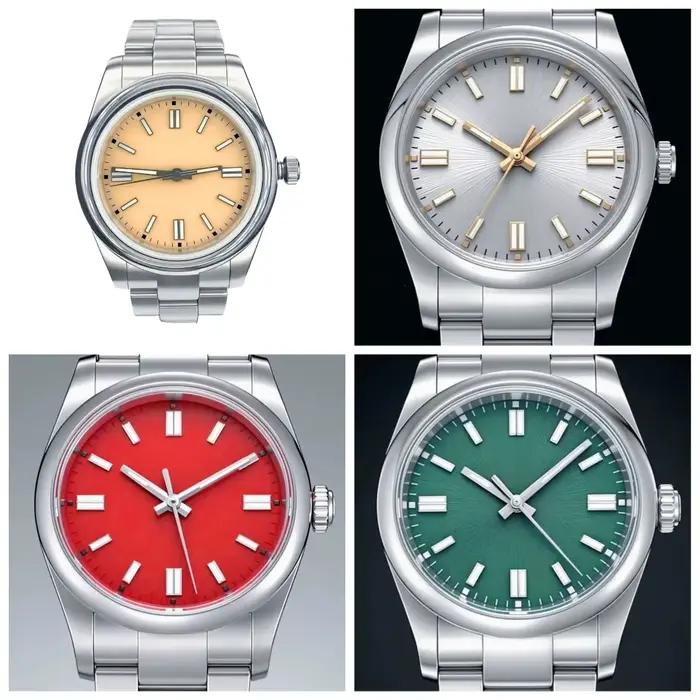Montres mécaniques automatiques de luxe personnalisées pour hommes et femmes